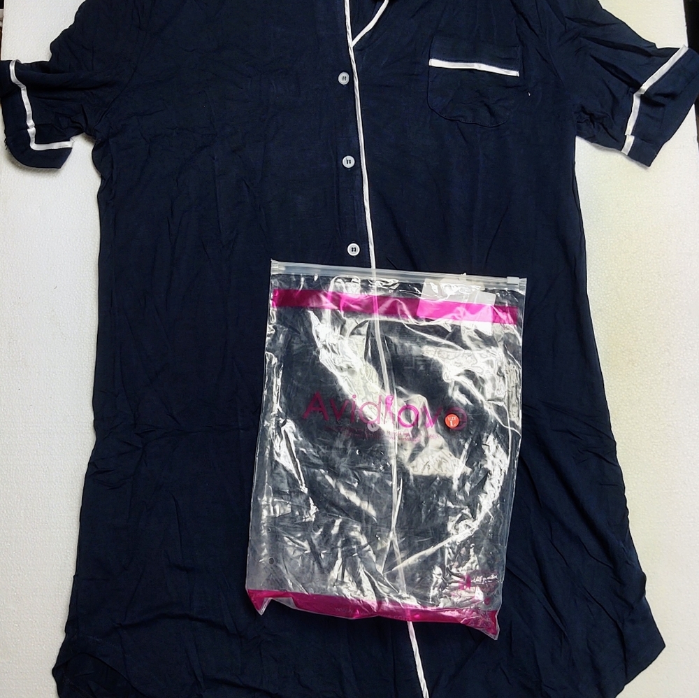 Avidlove Womens Nightshirt Short Sleeves Pajama Top